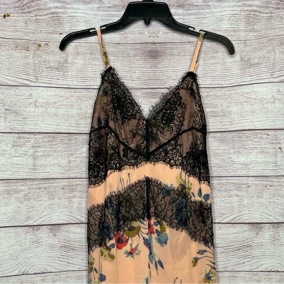 NWT ASOS Maternity Floral Slip Dress with Black Lace - Picture 9 of 15